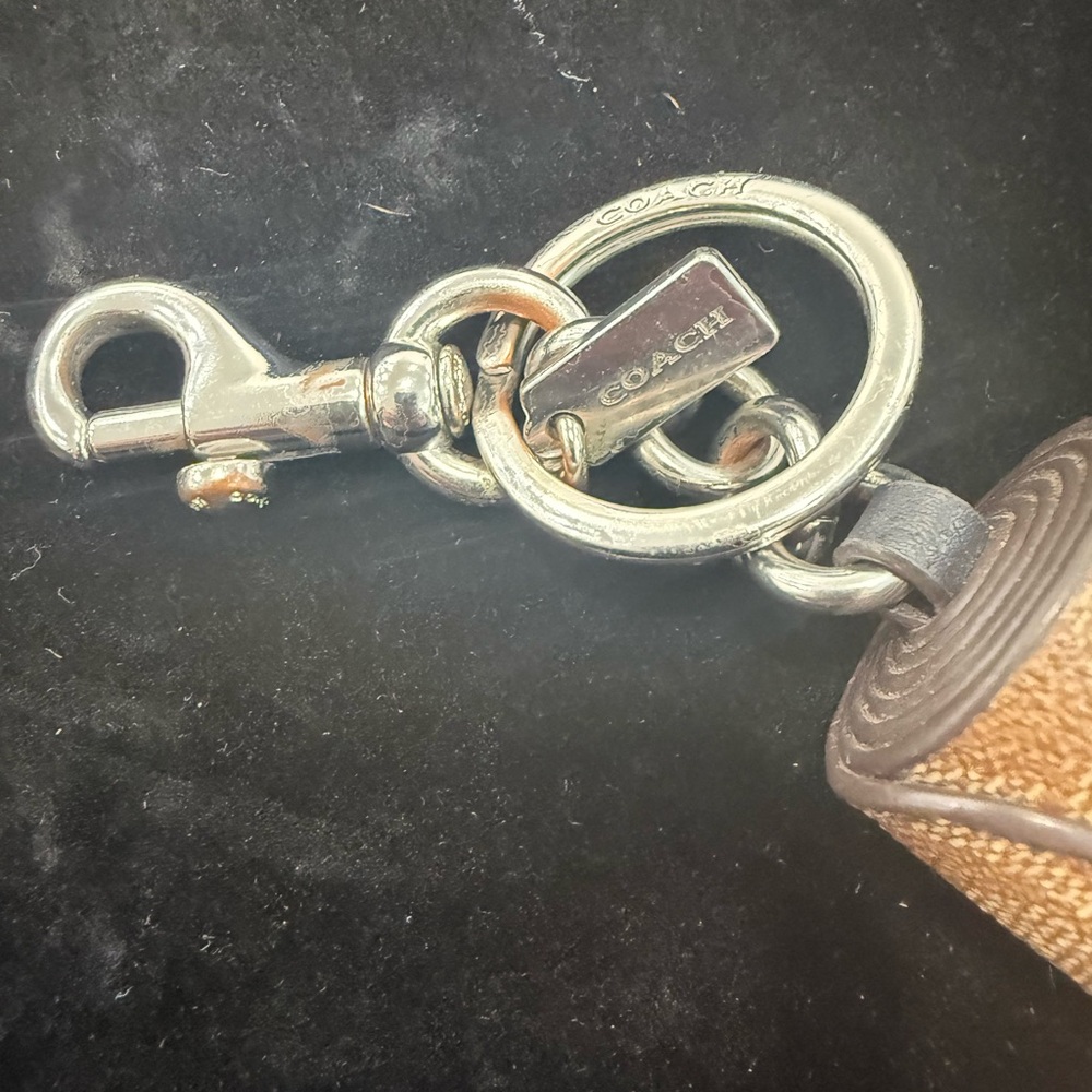 Coach Large Leather Tassel Bag Charm with Silver Hardware - Picture 2 of 7